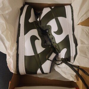 Nike Dunk High Khaki Green/White sz 12